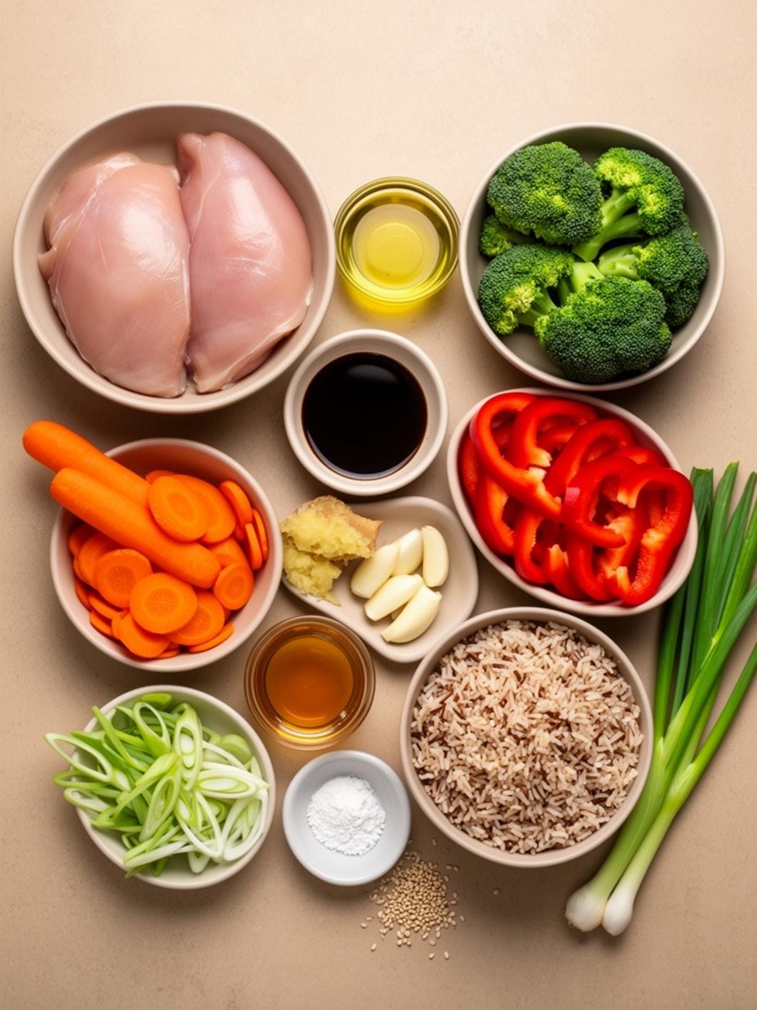 Healthy Chicken Teriyaki Meal-Prep Bowls with Veggies & Rice