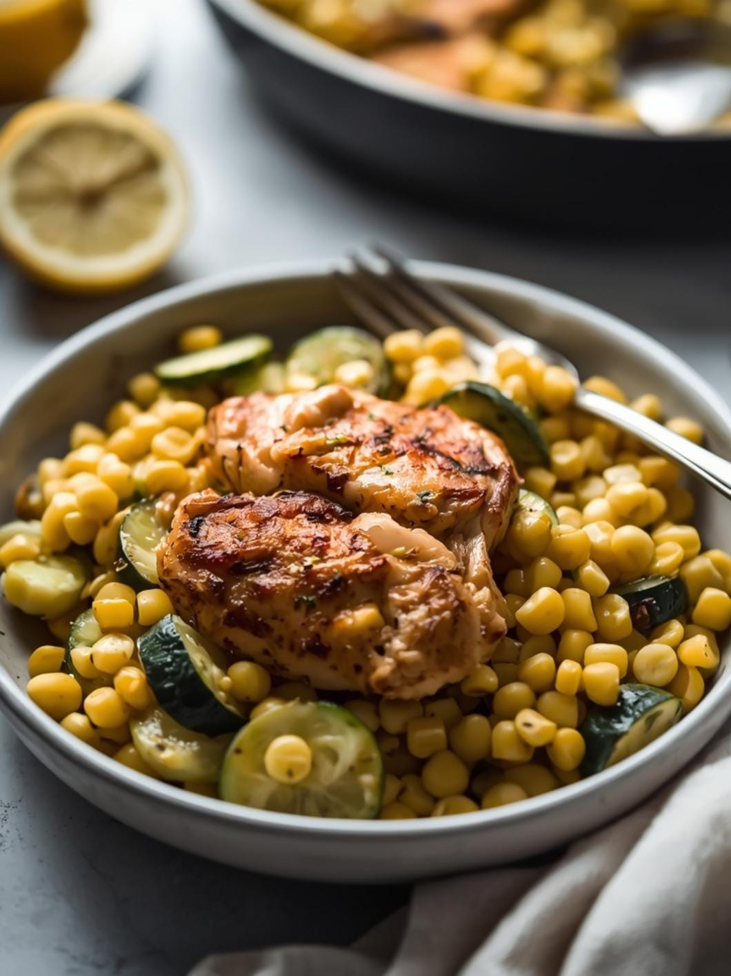 Healthy Zucchini Corn Skillet with Chicken: Easy One-Pan Summer Dinner