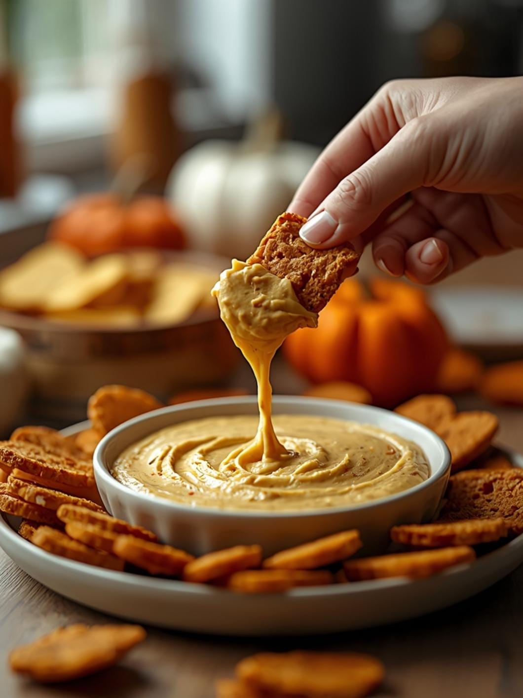 High-Protein Pumpkin Cheesecake Dip: Healthy Autumn Dessert