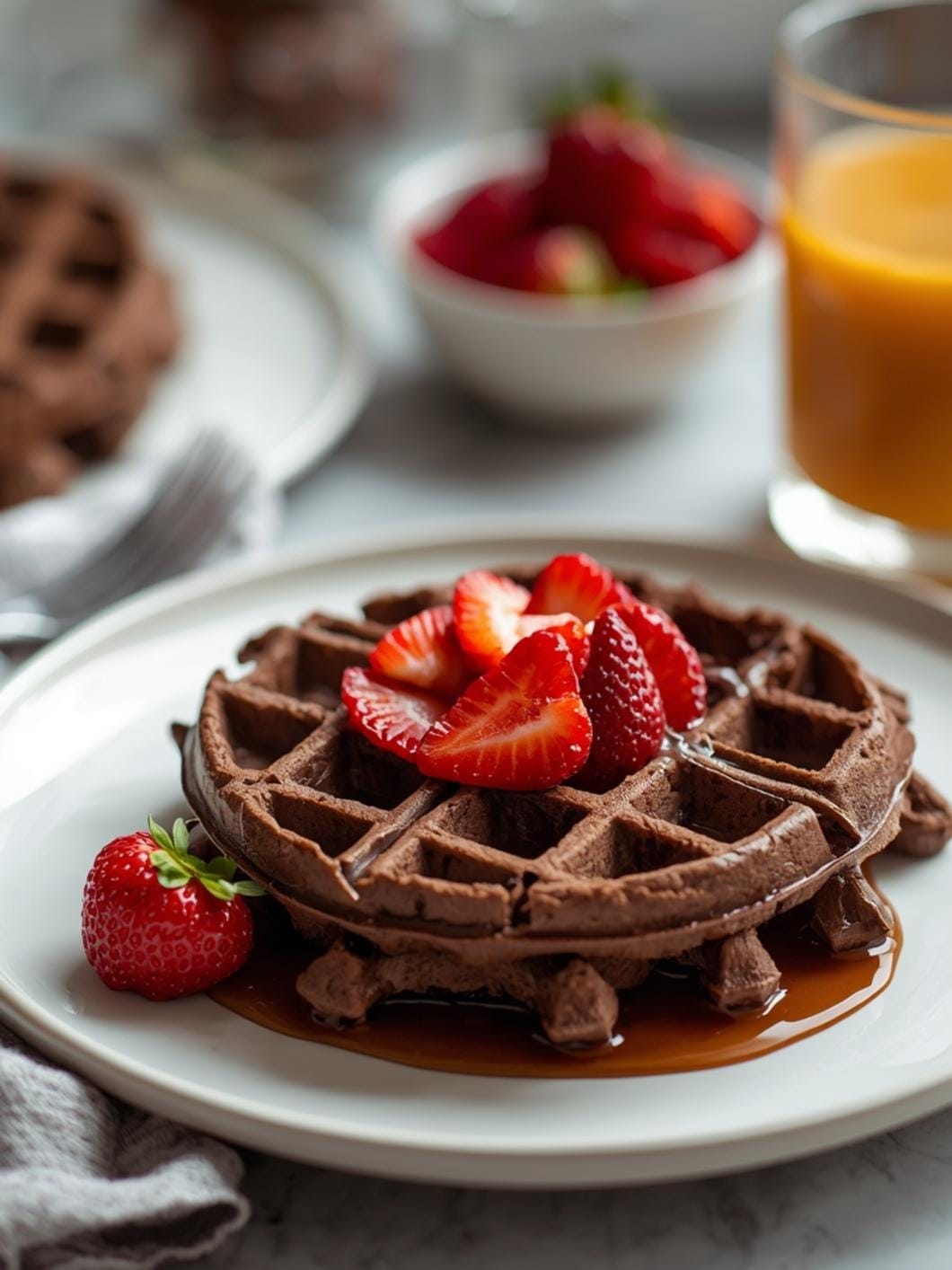 Homemade Chocolate Strawberry Waffles: A Delicious Breakfast Treat