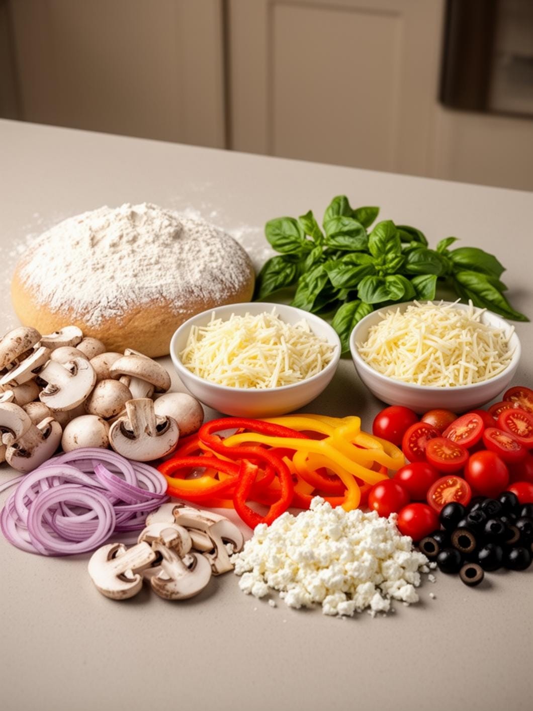 Homemade Sourdough Garden Veggie Pizza Recipe