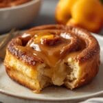Homemade Sourdough Peach Cinnamon Rolls 12 =