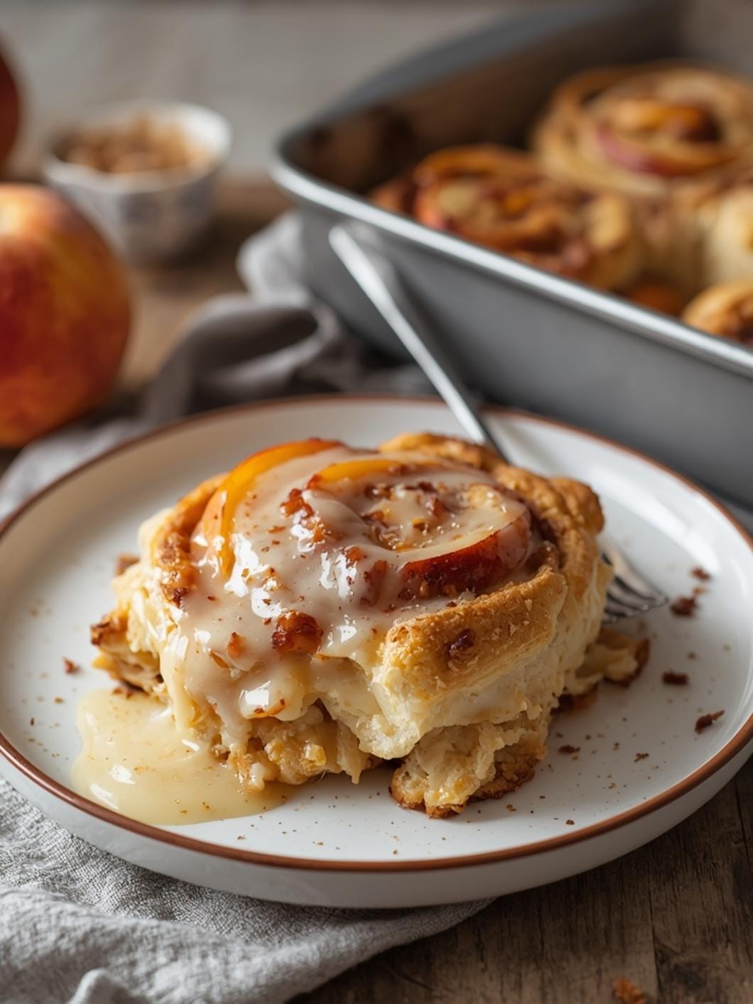 Homemade Sourdough Peach Cinnamon Rolls 15 Homemade Sourdough Peach Cinnamon Rolls
