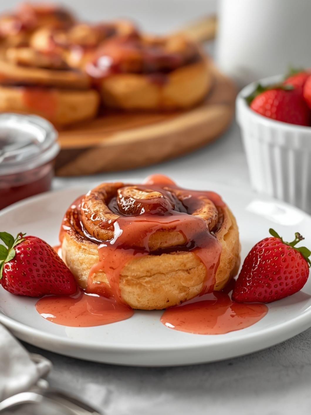 Homemade Sourdough Strawberry Sweet Rolls Recipe