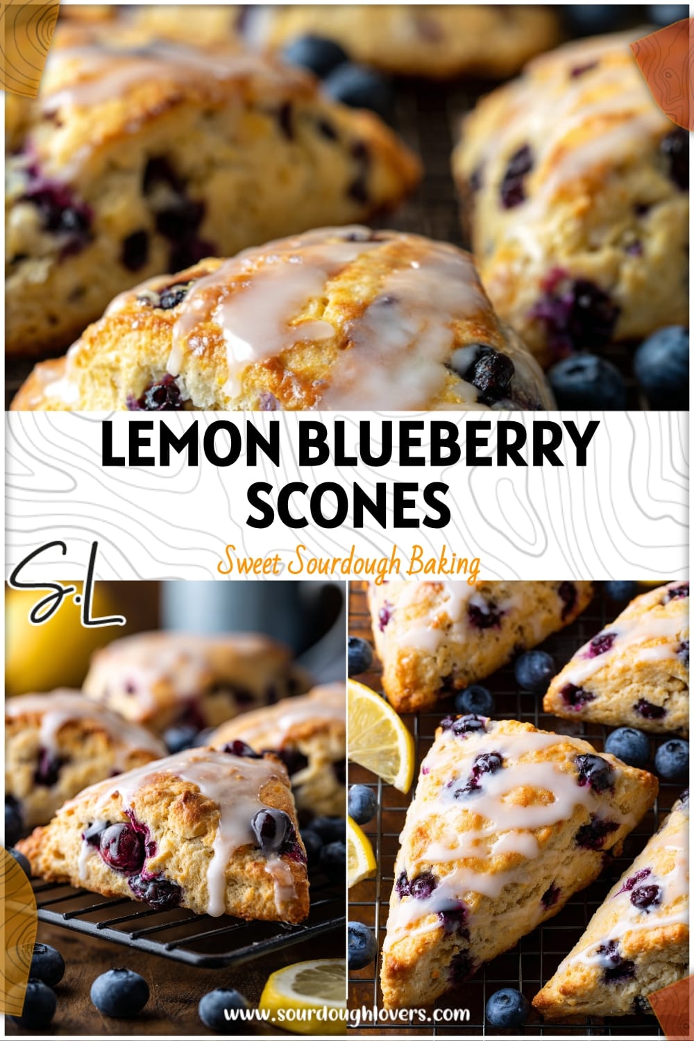 Easy Sourdough Lemon Blueberry Scones Recipe