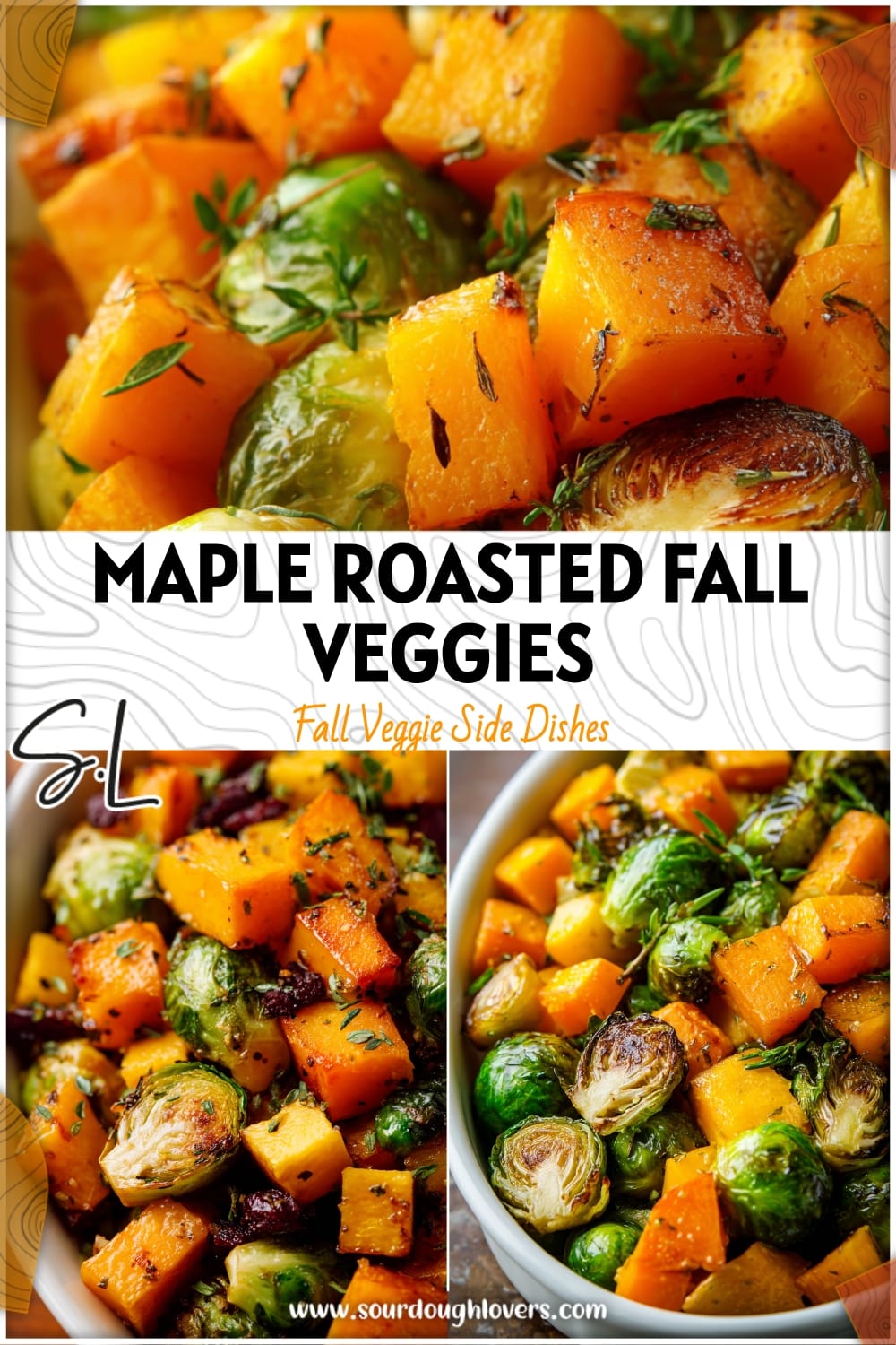 Maple Roasted Butternut Squash and Brussels Sprouts Recipe