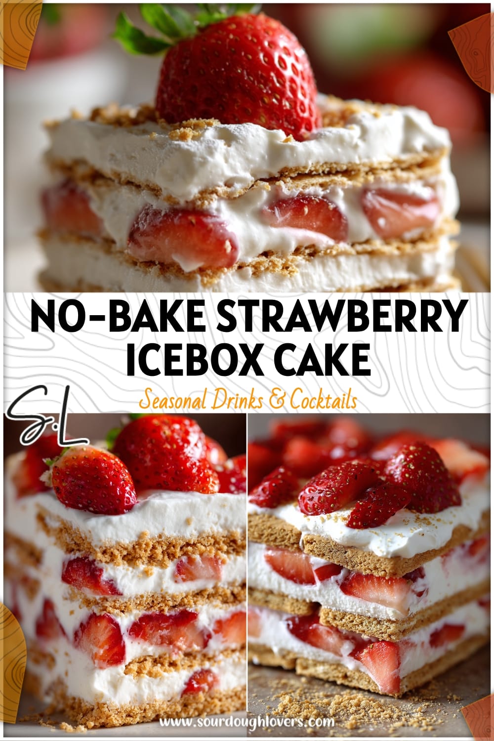 Easy No-Bake Strawberry Shortcake Icebox Cake with Graham Crackers