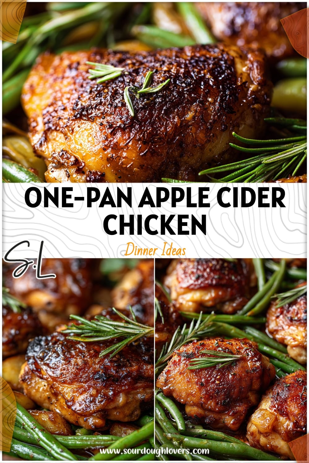 One-Pan Apple Cider Chicken with Rosemary & Green Beans
