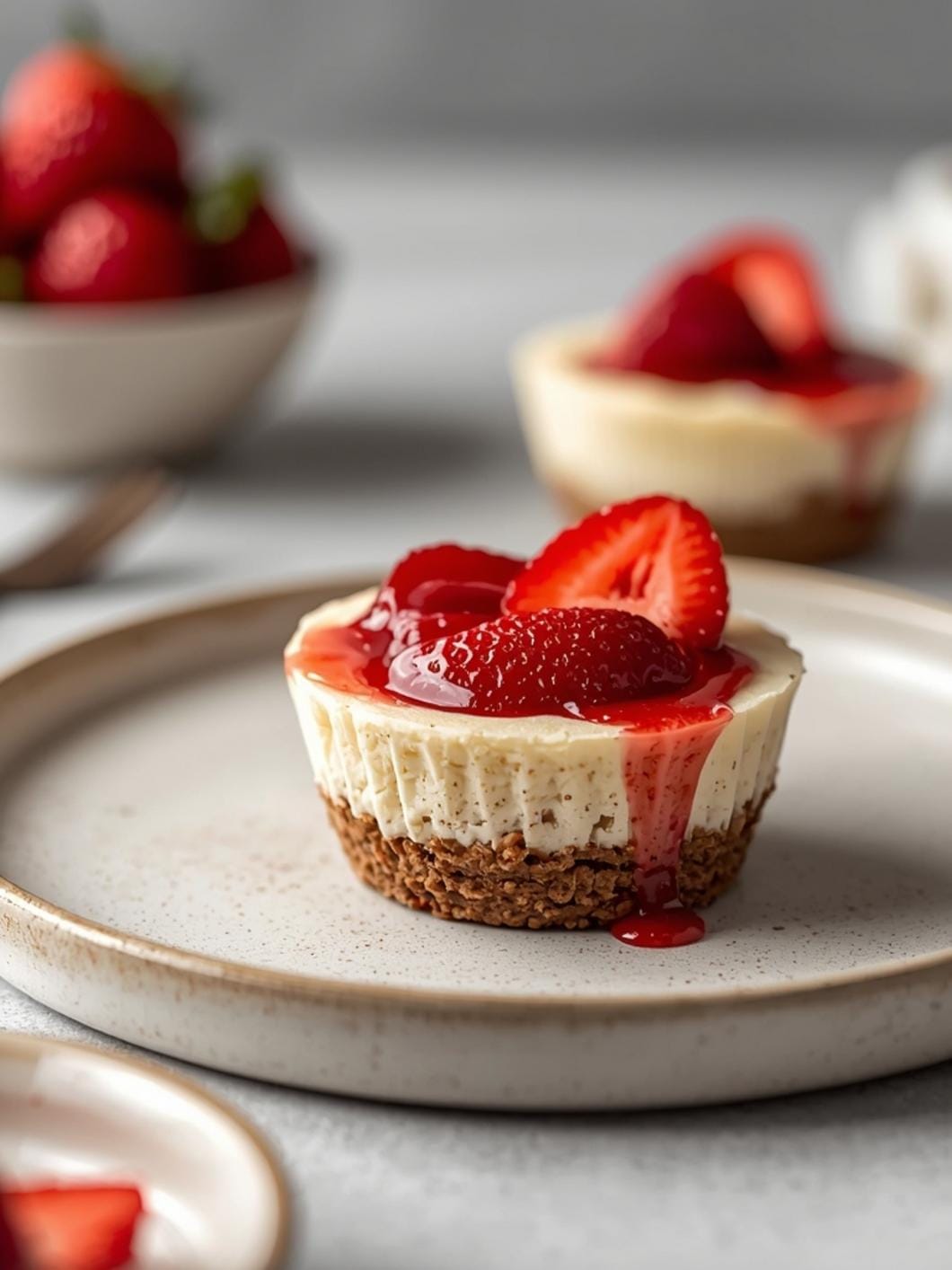 Protein Strawberry Cheesecake Cups: Healthy & Easy Meal Prep Snack