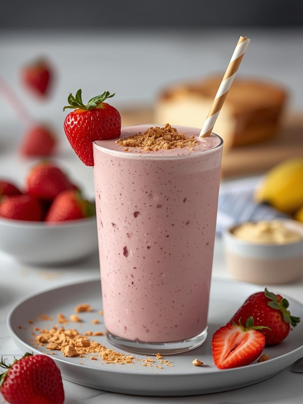 Protein Strawberry Cheesecake Smoothie: Delicious & Healthy Recipe