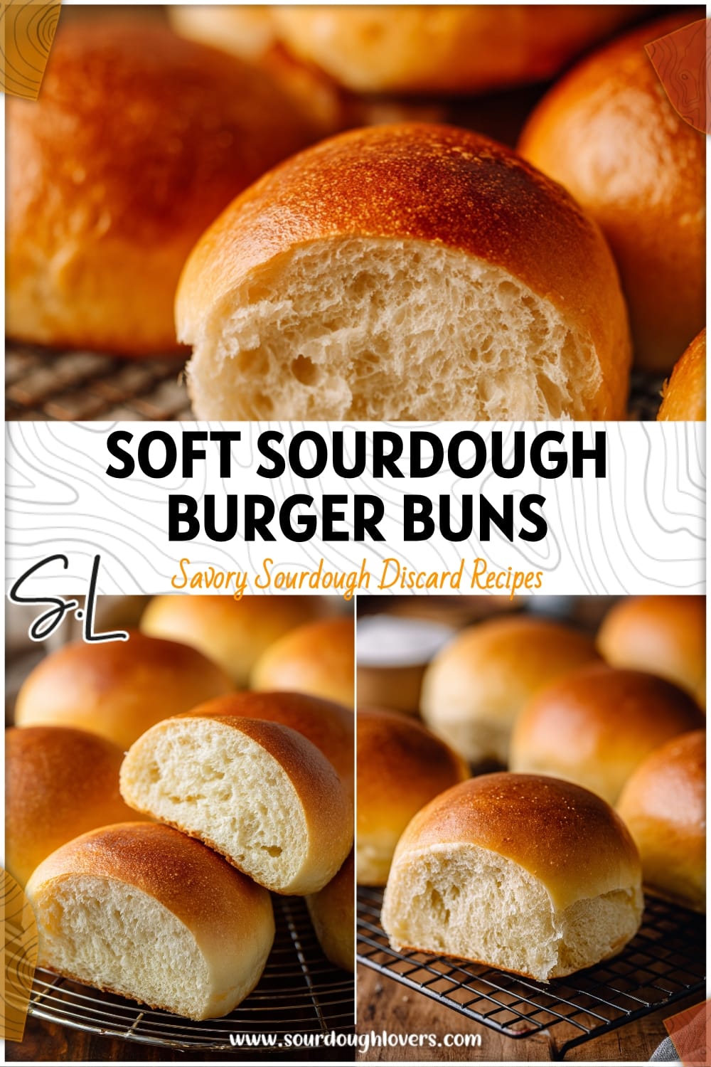 Soft & Fluffy Sourdough Burger Buns