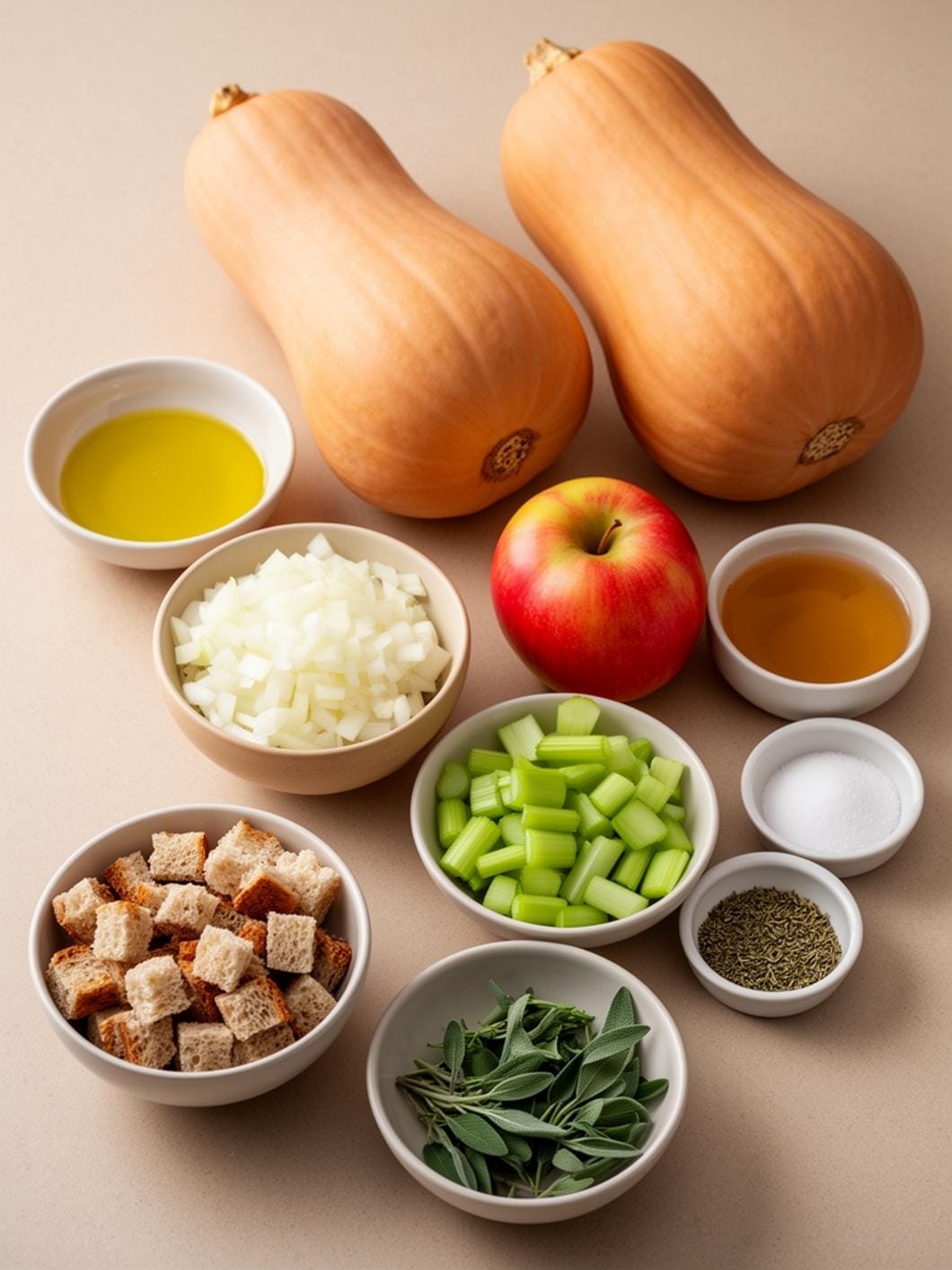 Sourdough Apple Sage Stuffed Butternut Squash Recipe