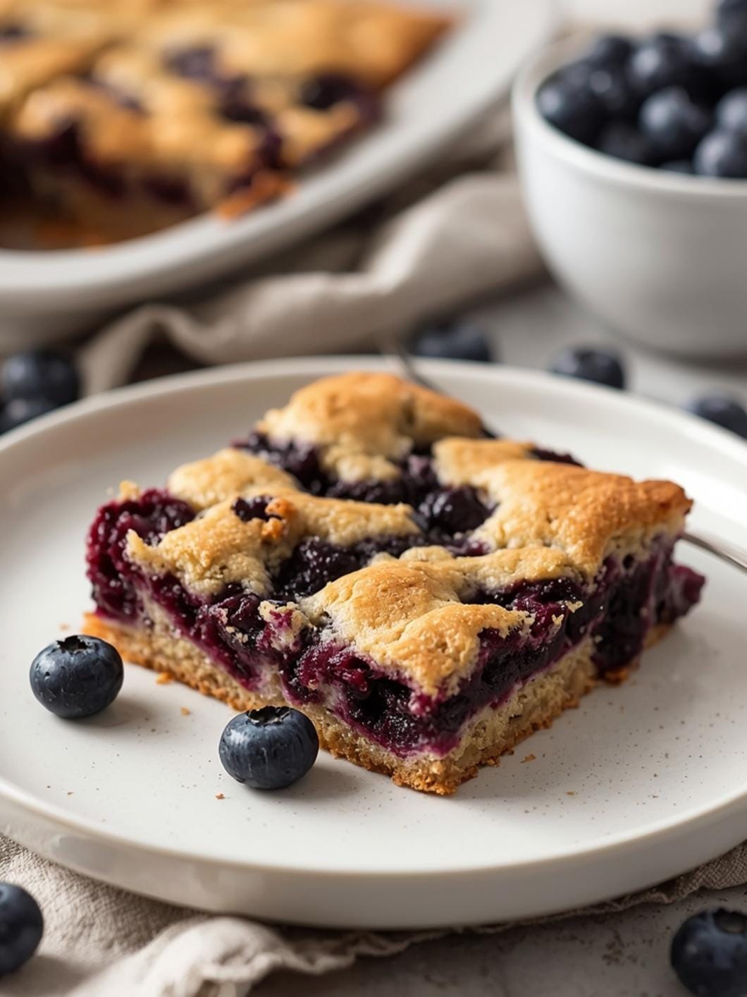 Sourdough Blueberry Breakfast Bars: Easy Sourdough Starter Discard Recipe