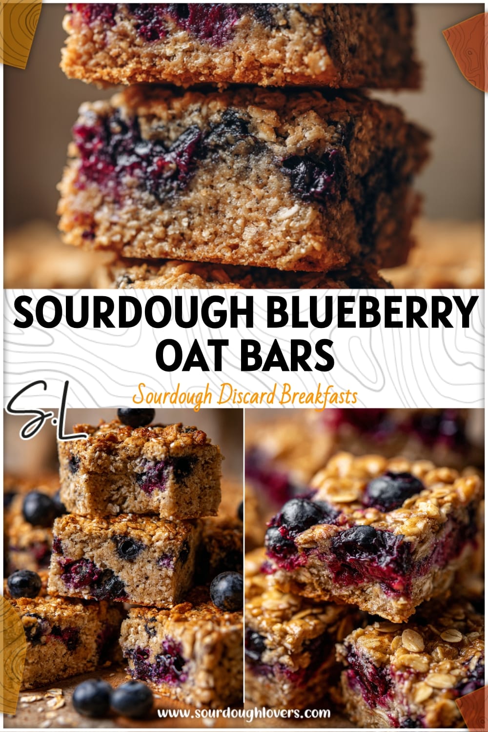 Sourdough Blueberry Oat Breakfast Bars Recipe