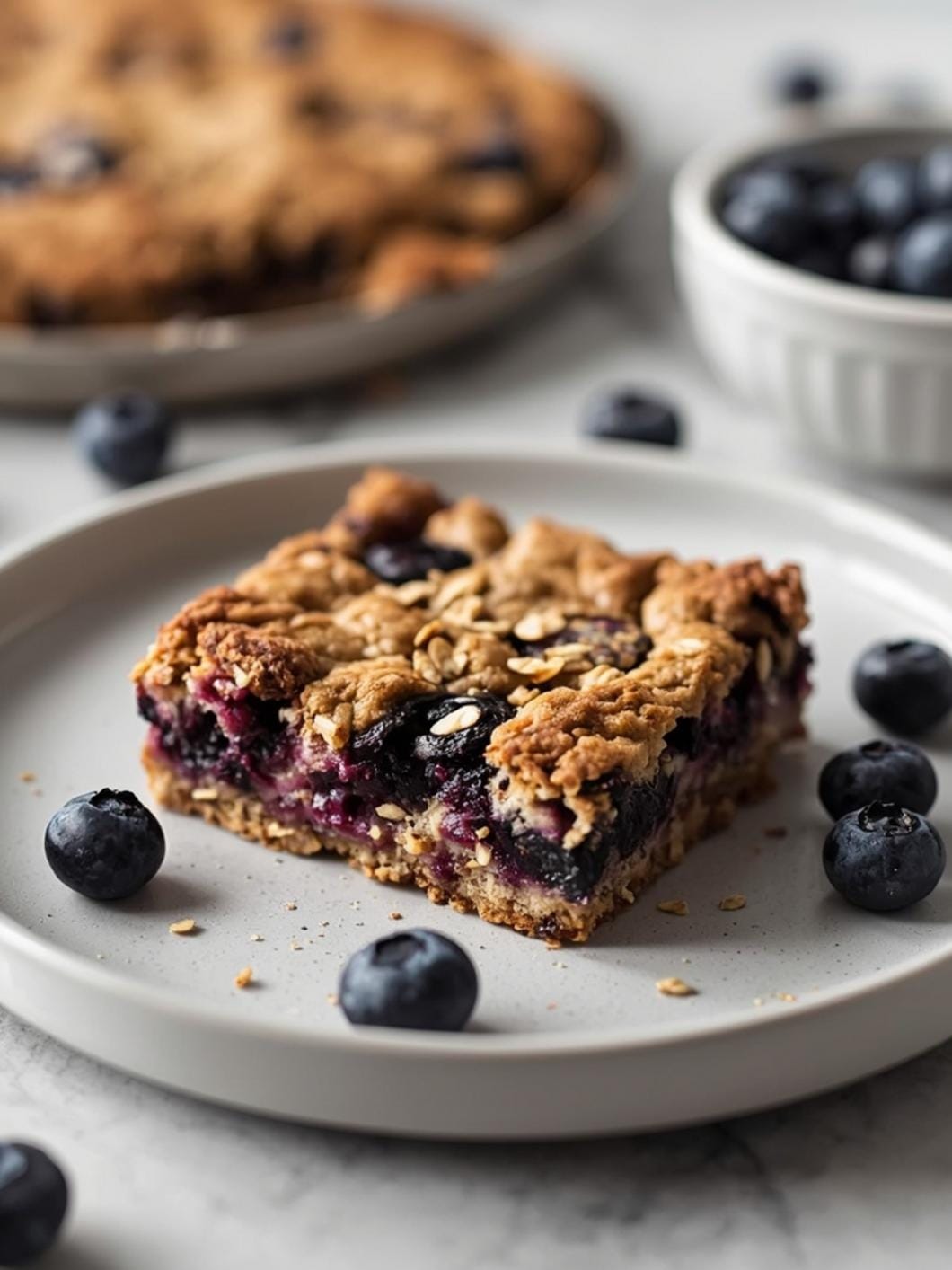 Sourdough Blueberry Oat Breakfast Bars Recipe