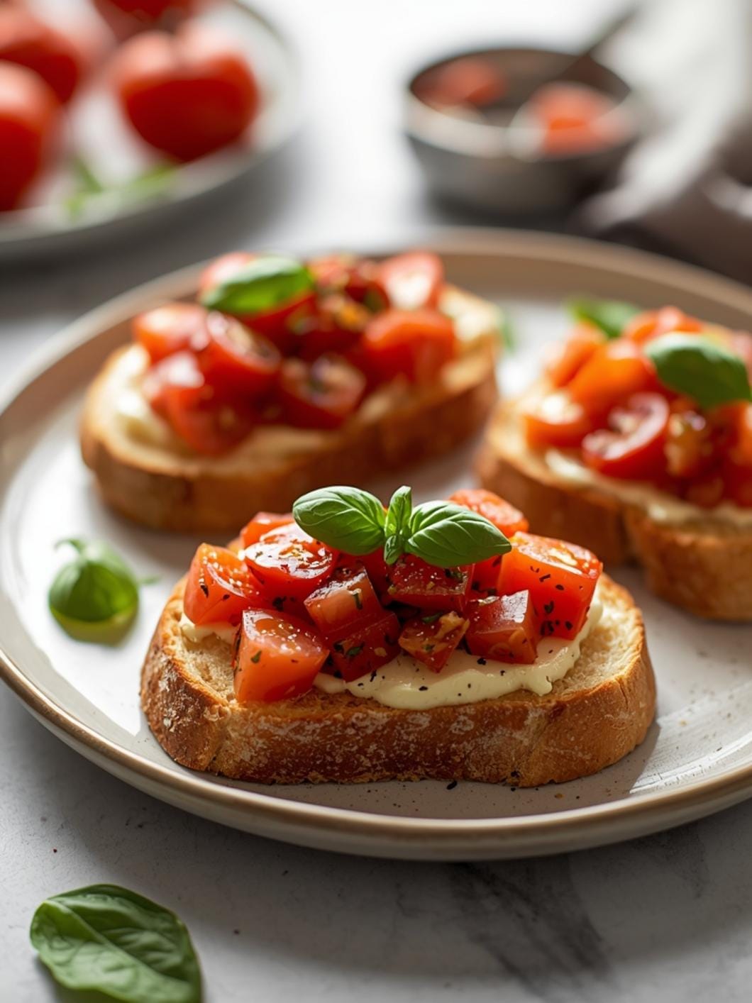Sourdough Bruschetta with Tomato & Basil 15 Sourdough Bruschetta with Tomato & Basil