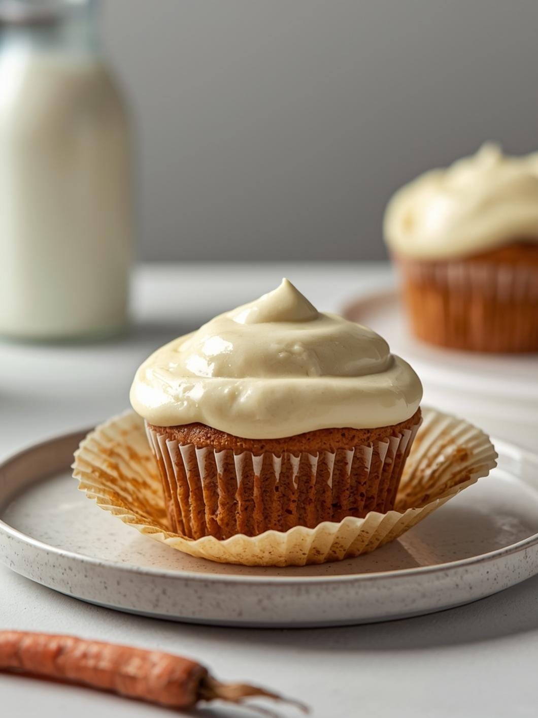 Sourdough Carrot Cake Muffins with Cream Cheese Frosting