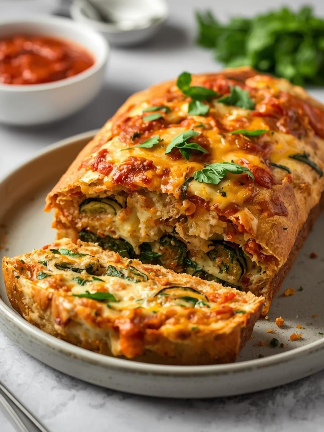 Sourdough Garden Veggie Pizza Loaf: Savory Sourdough Bread Recipe