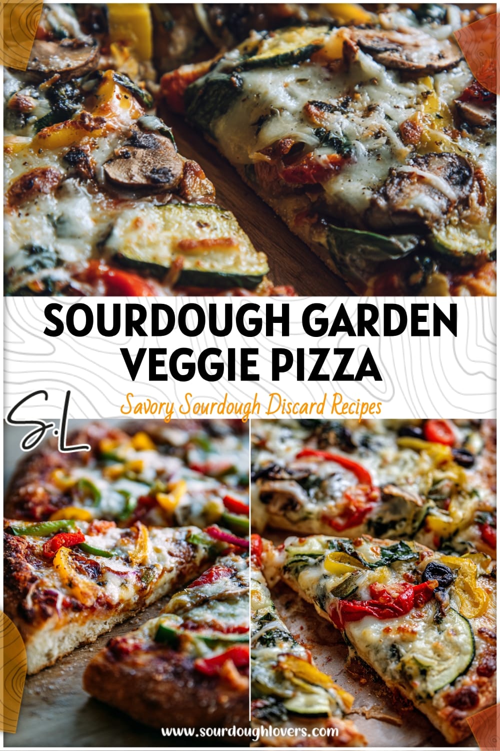 Homemade Sourdough Garden Veggie Pizza Recipe