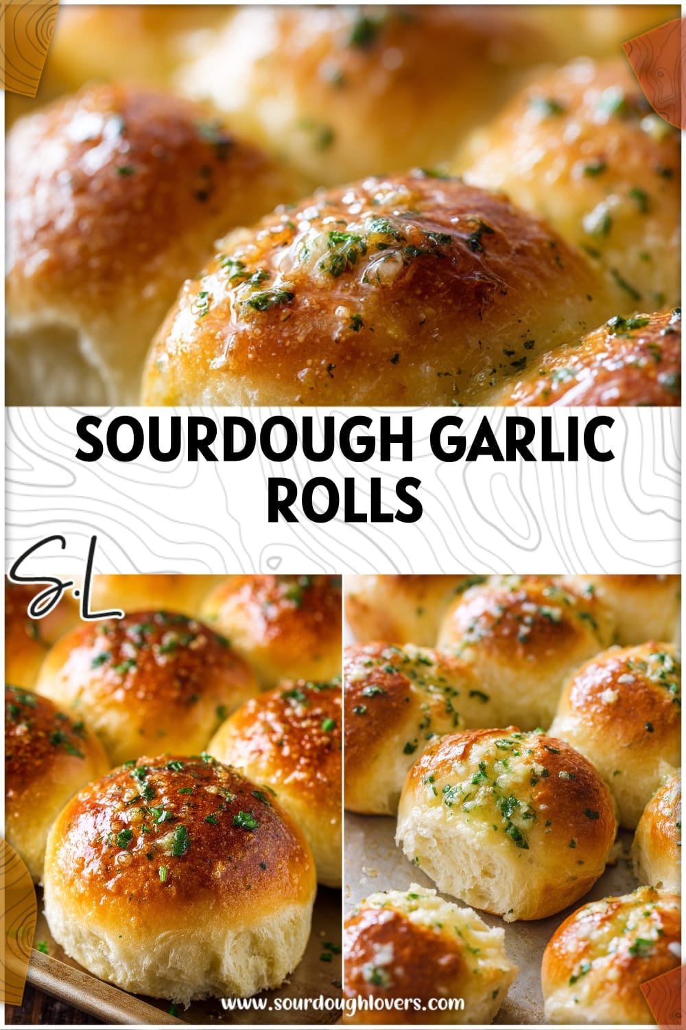 Fluffy Sourdough Garlic Butter Dinner Rolls Recipe
