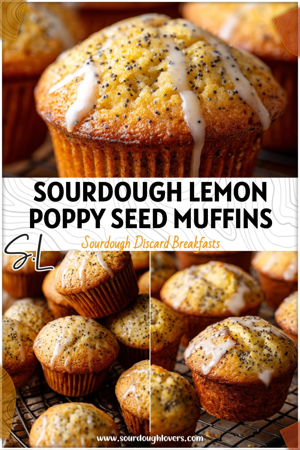 Moist Sourdough Lemon Poppy Seed Muffins for Breakfast