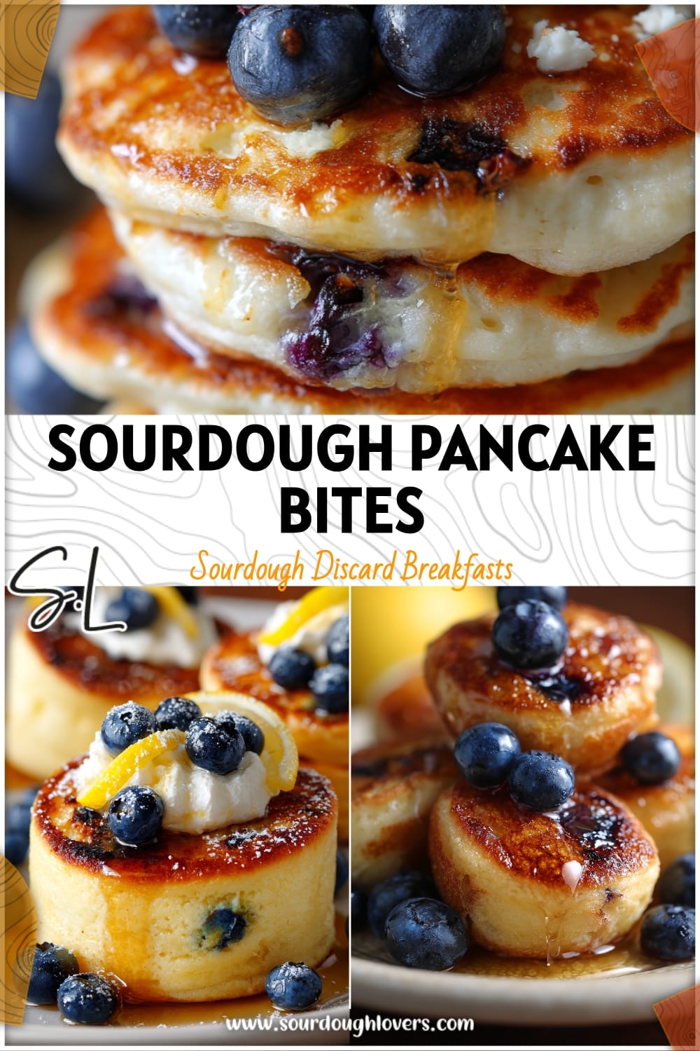 High-Protein Sourdough Pancake Bites with Lemon Blueberry