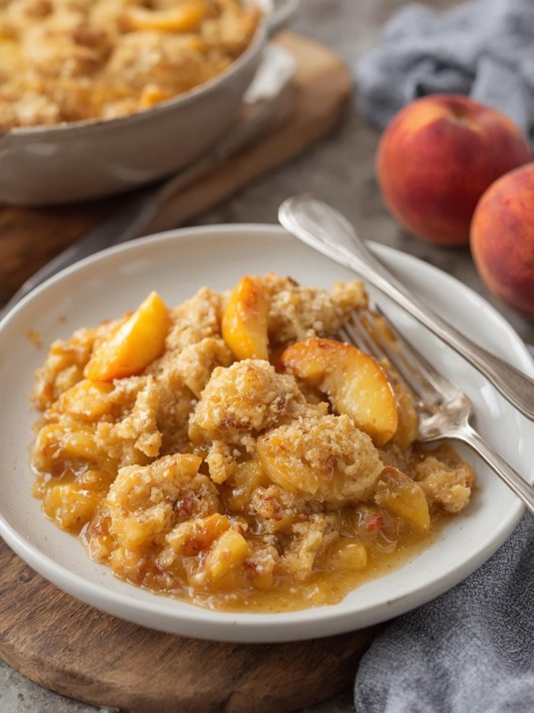 Sourdough Peach Cobbler Loaf: Easy Sourdough Discard Recipe