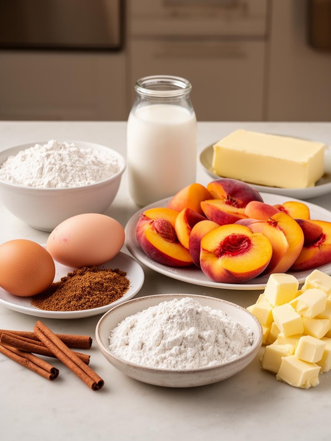 Sourdough Peach Coffee Cake Recipe