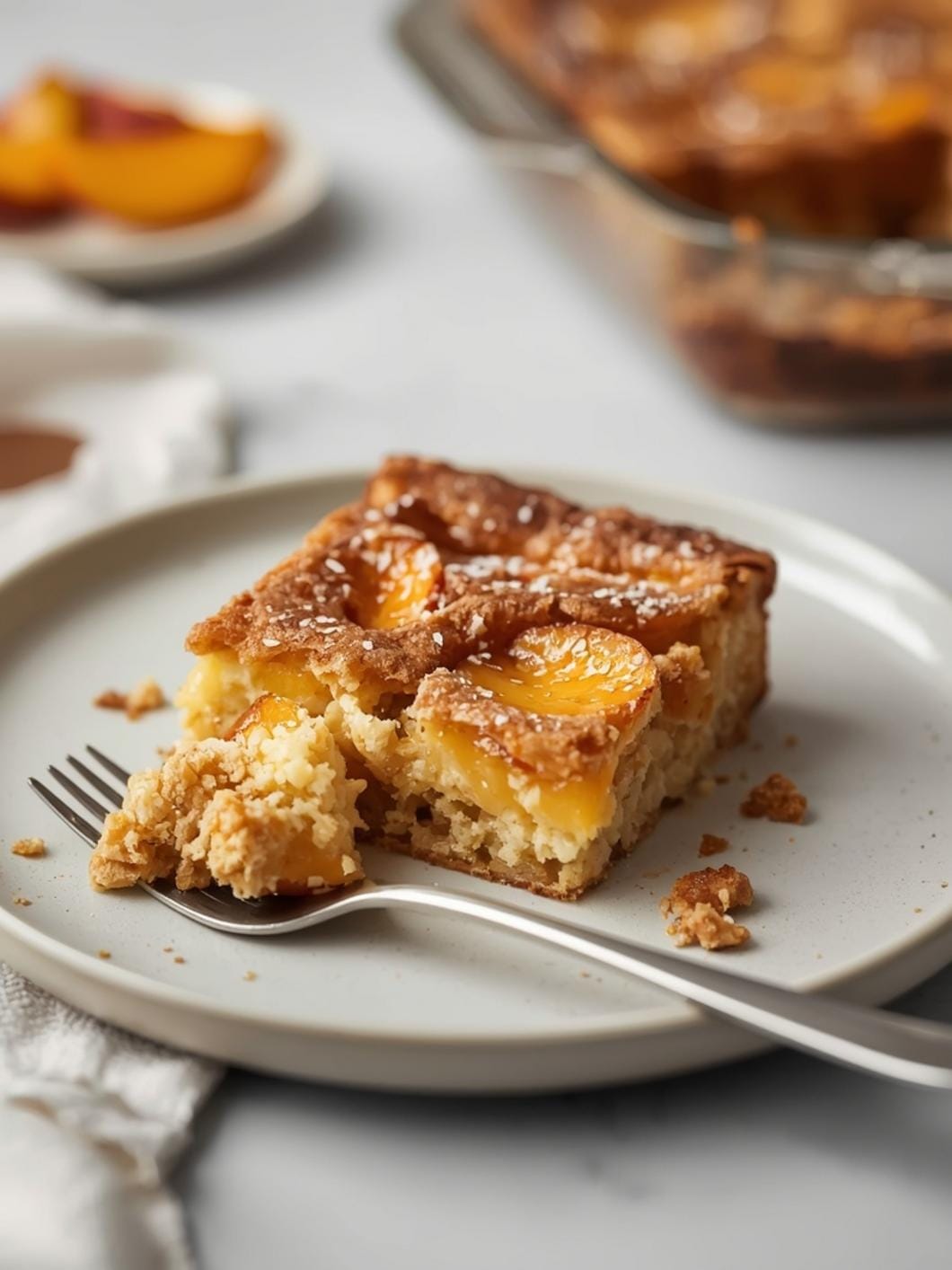 Sourdough Peach Coffee Cake Recipe