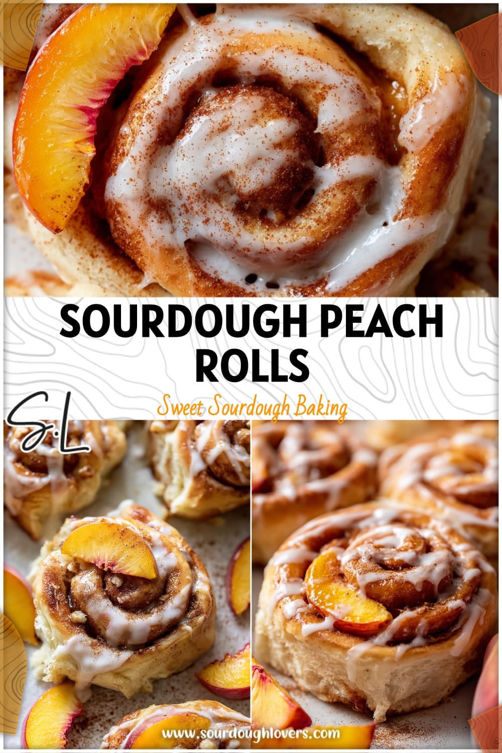 Homemade Sourdough Peach Cinnamon Rolls 14 Homemade Sourdough Peach Cinnamon Rolls