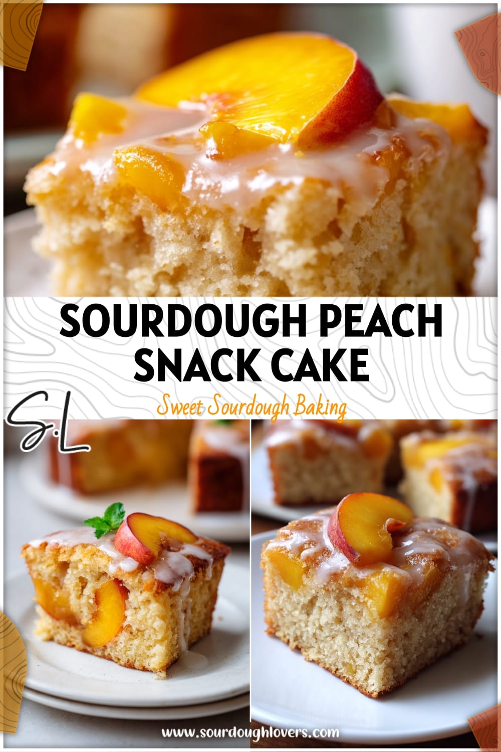 Easy Sourdough Peach Snack Cake Recipe