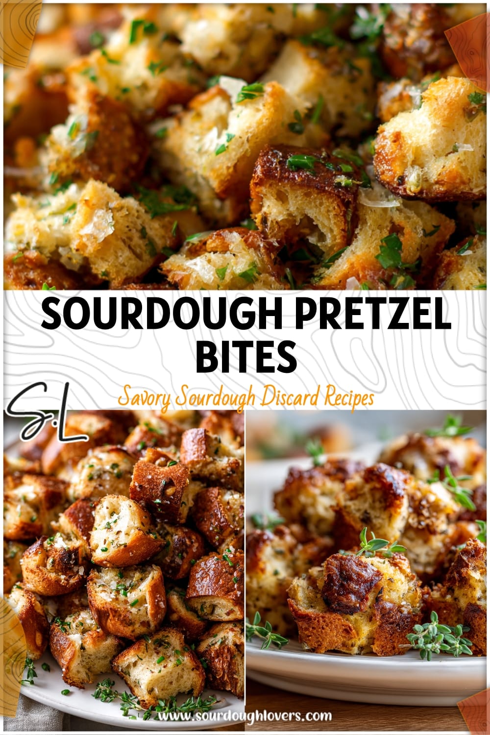 Sourdough Pretzel Stuffing Bites with Sourdough Discard