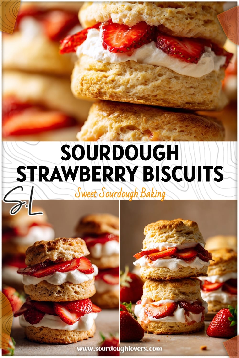 Sourdough Strawberry Shortcake Biscuits with Discard