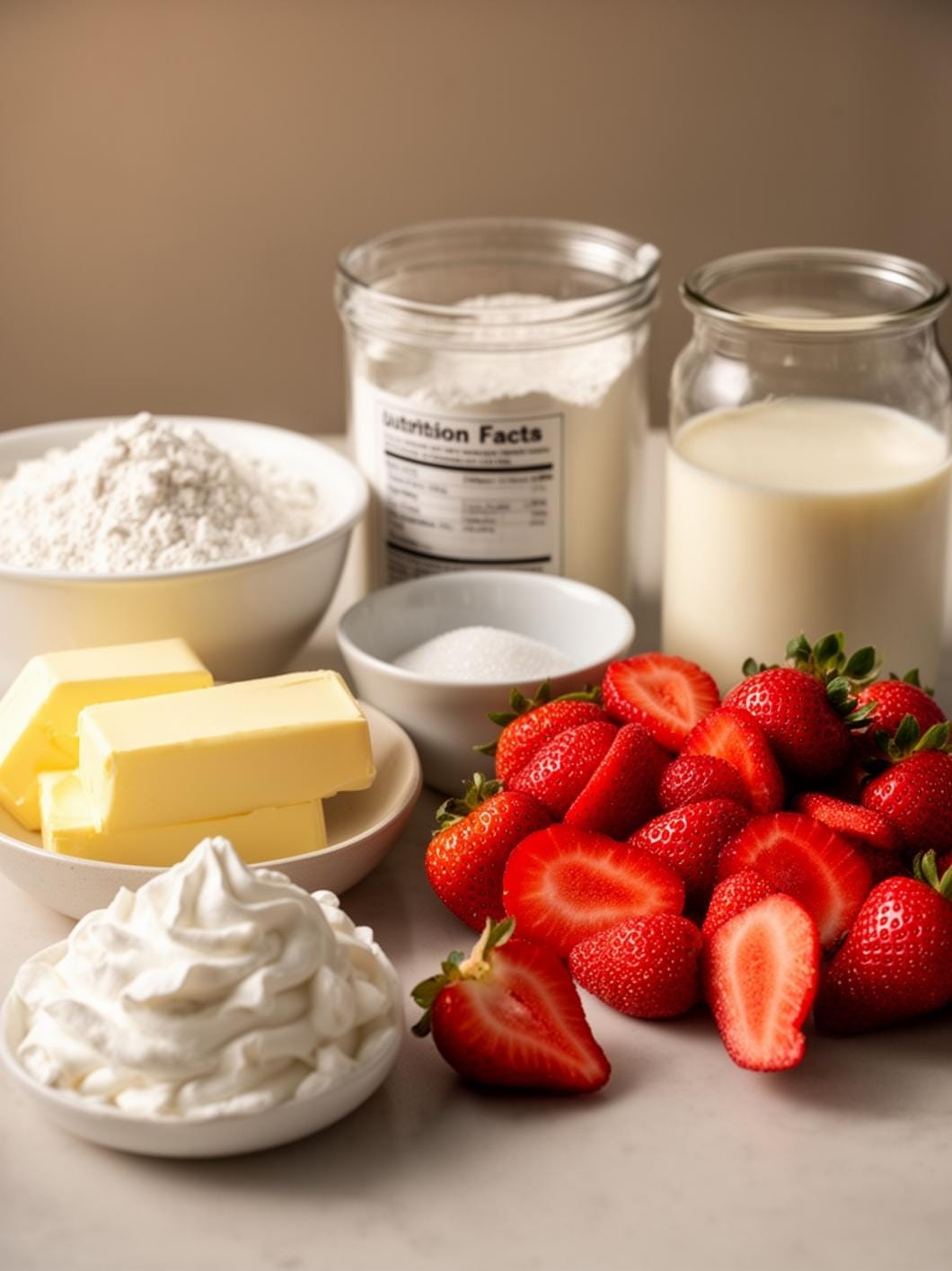 Sourdough Strawberry Shortcake Biscuits with Discard