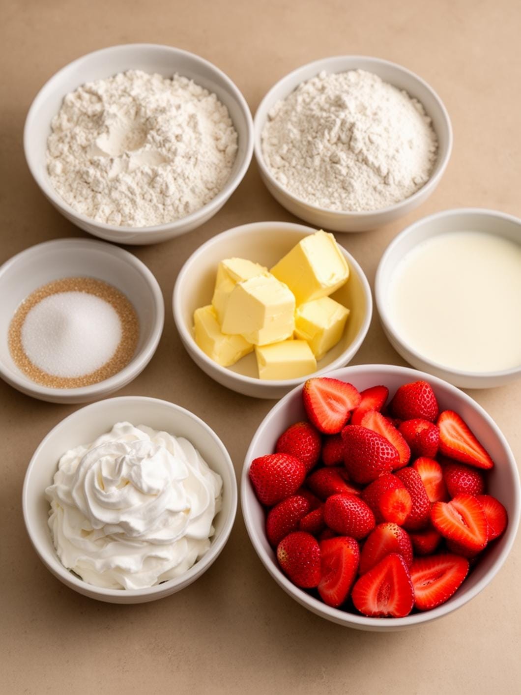 Sourdough Strawberry Shortcake Biscuits with Fresh Strawberries