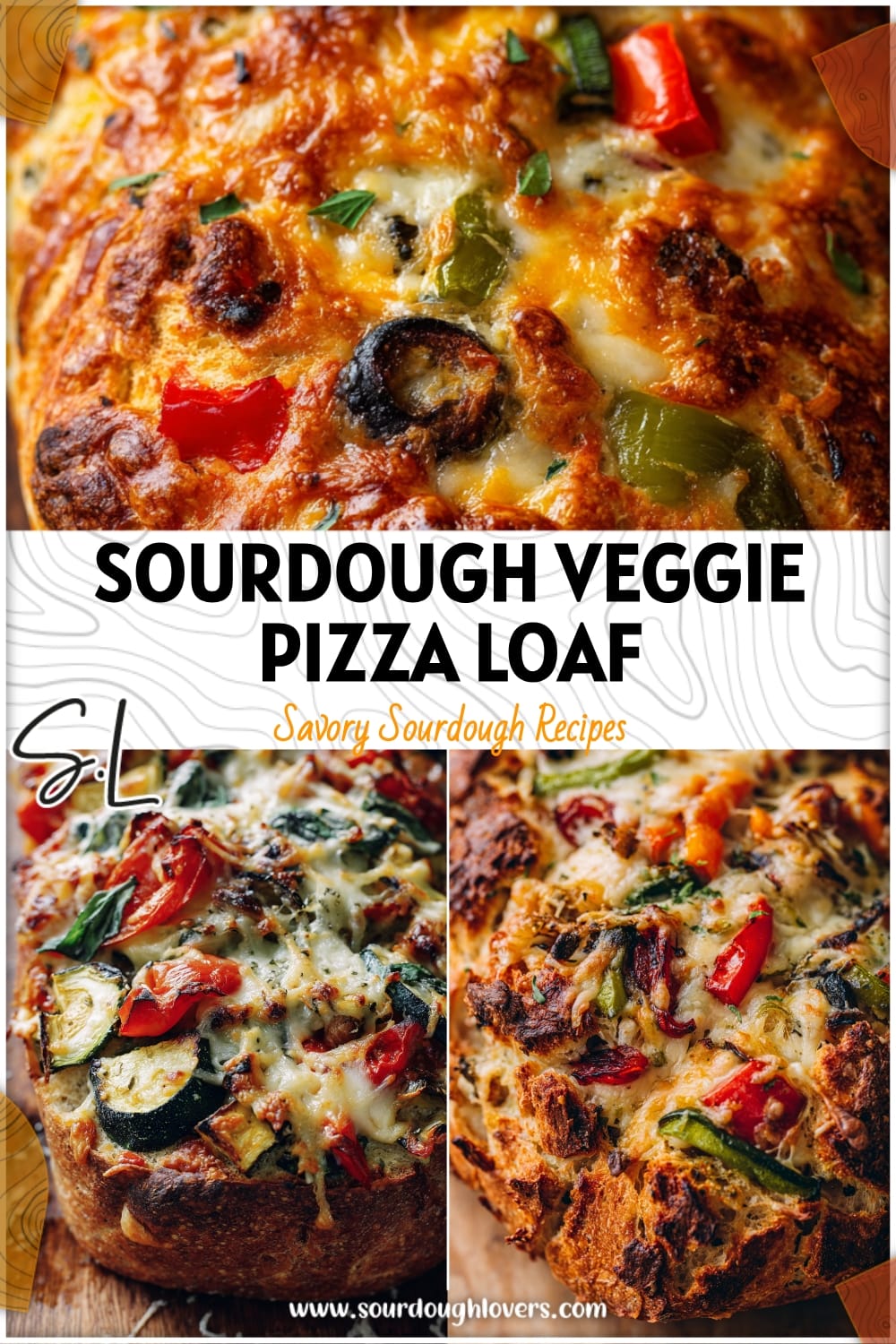 Sourdough Garden Veggie Pizza Loaf: Savory Sourdough Bread Recipe