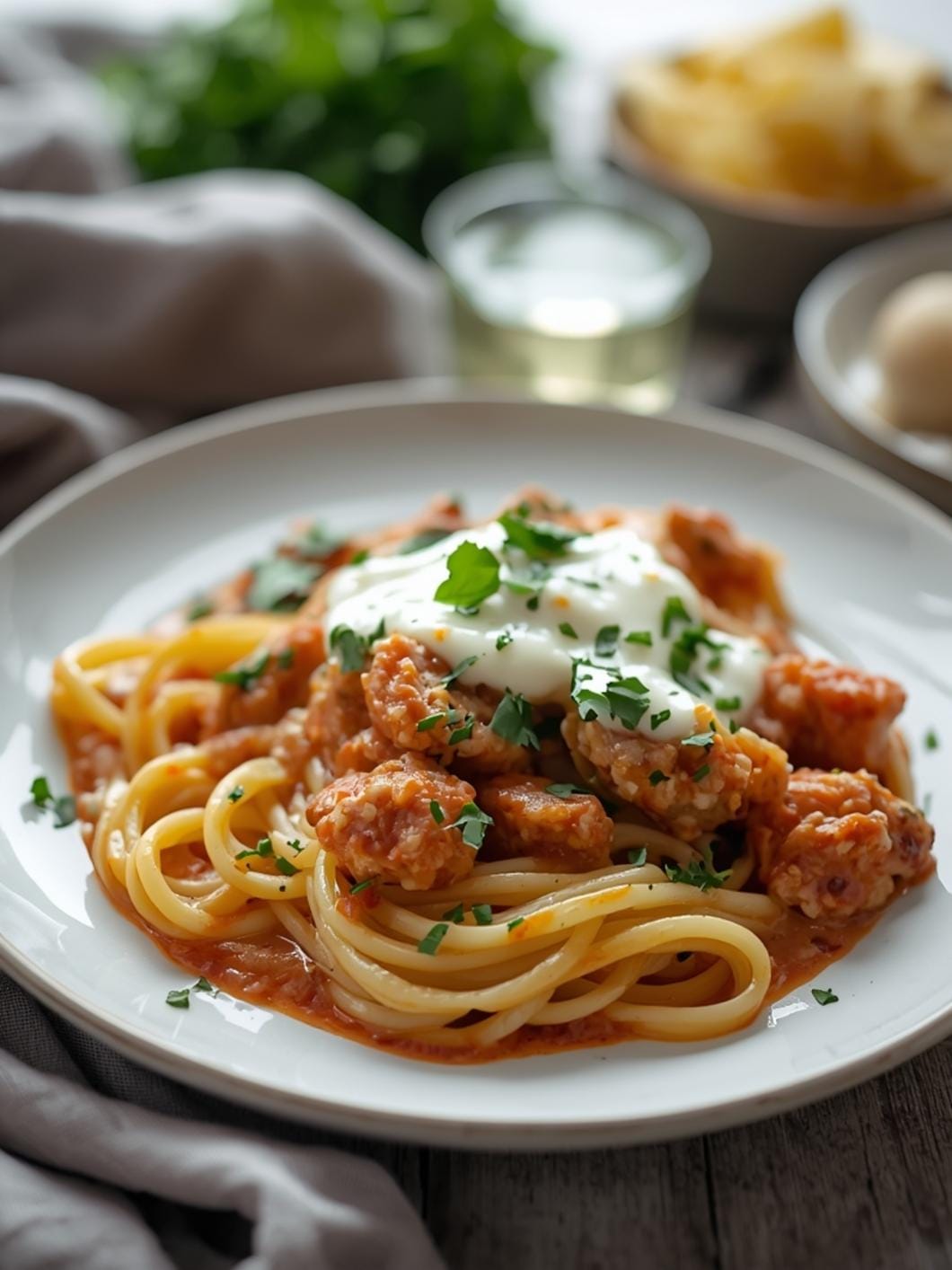 Spaghetti Squash with Creamy Herb Sauce: A Healthy Pasta Alternative