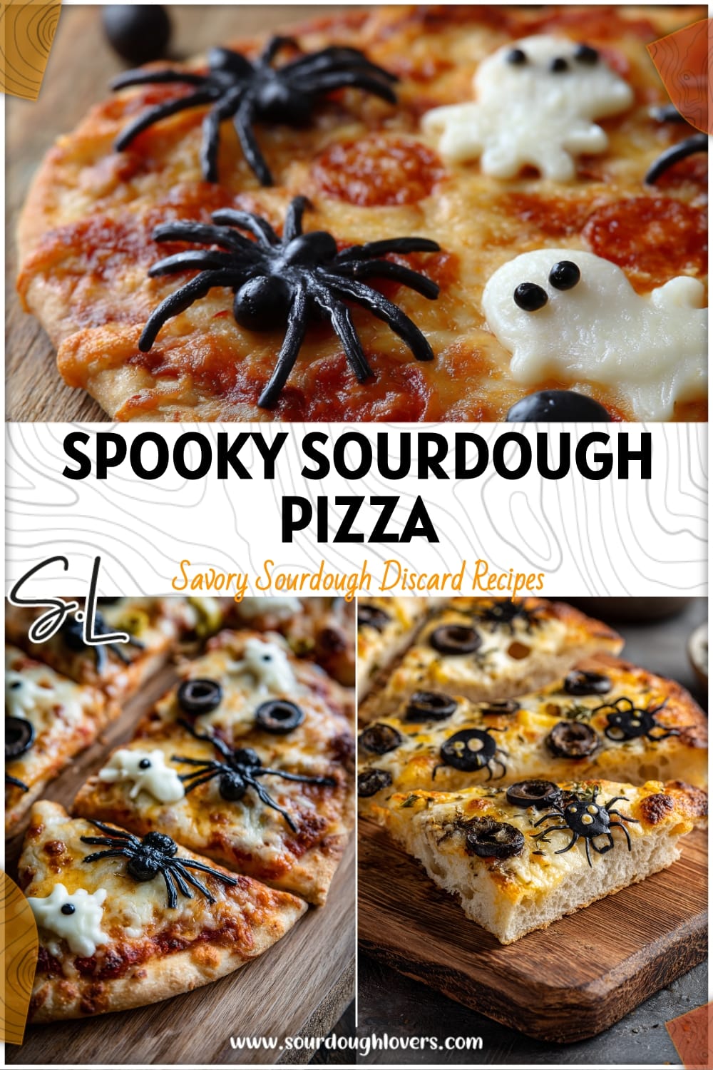 Spooky Sourdough Halloween Flatbread Pizza