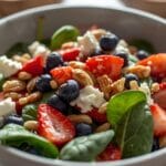 Strawberry Spinach Salad with Feta and Berries 12 =