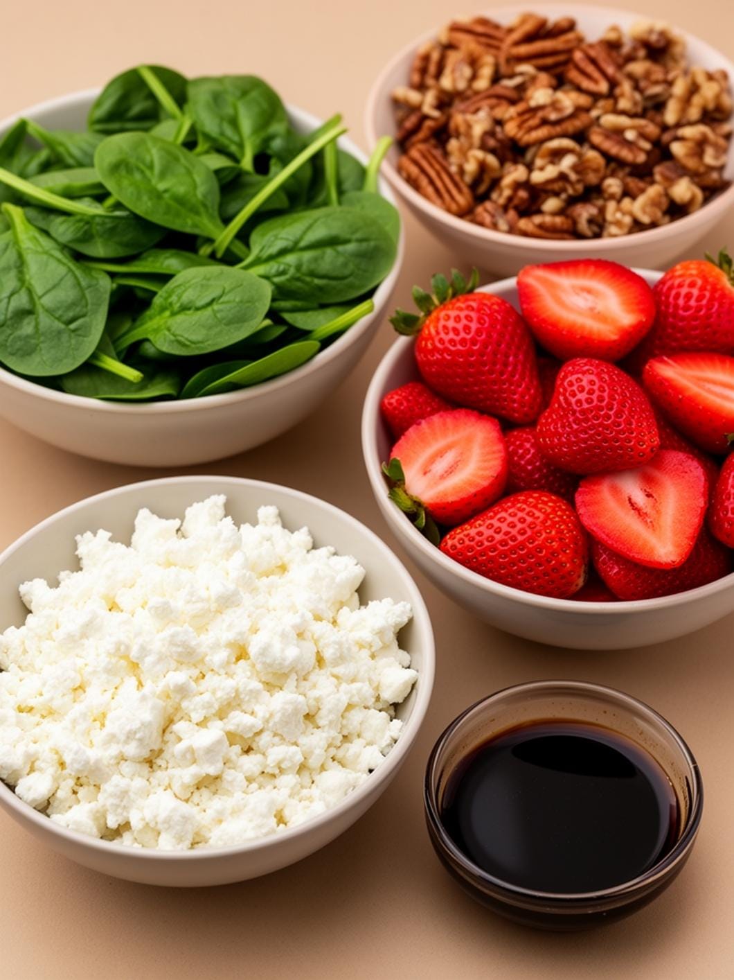 Strawberry Spinach Salad with Feta & Nuts