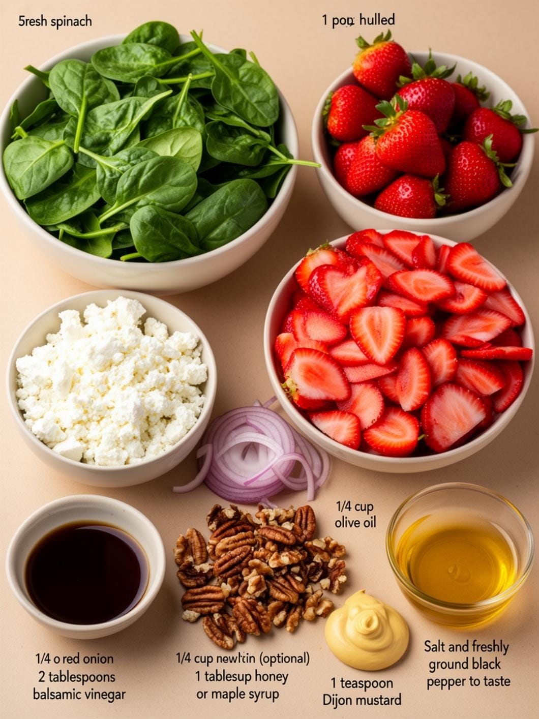 Strawberry Spinach Salad with Feta & Nuts
