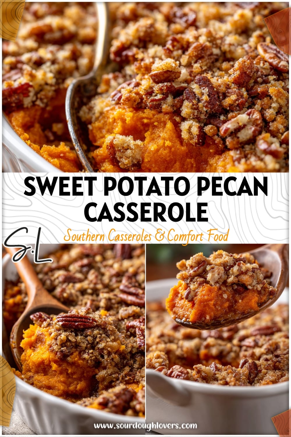 Sweet Potato Casserole with Pecan Crumble Topping