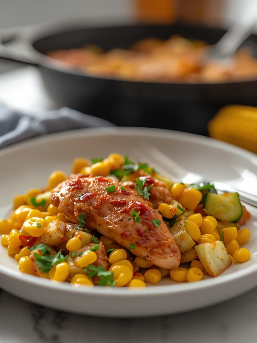 Zucchini Corn Skillet: Easy One-Pan Chicken Dinner 15 Zucchini Corn Skillet: Easy One-Pan Chicken Dinner