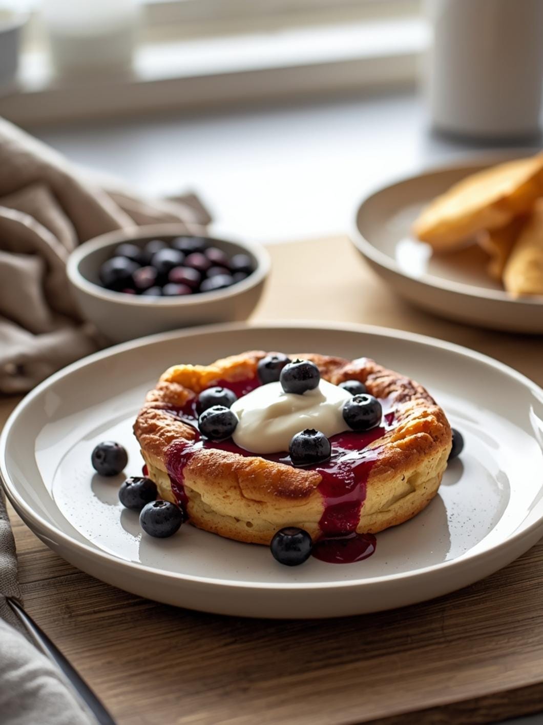 Blueberry Dutch Baby Pancake: Easy Cast Iron Skillet Recipe