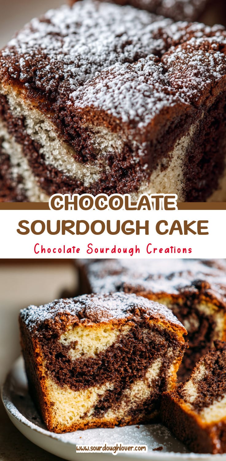 Chocolate Sourdough Swirl Snack Cake Recipe