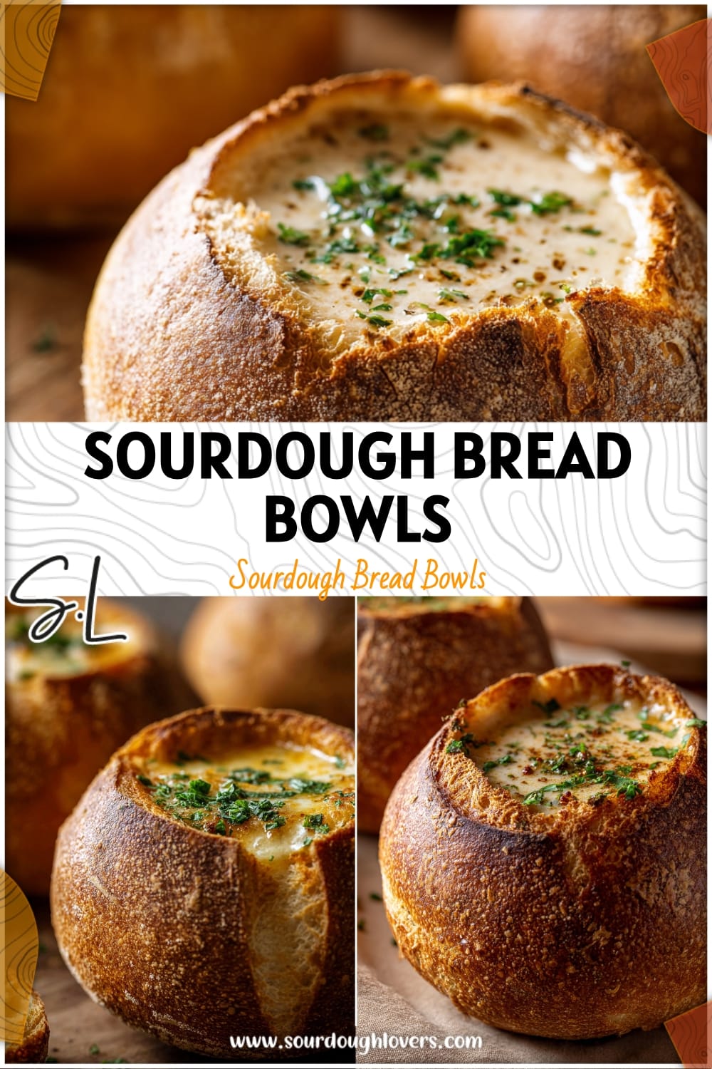 Deep Rustic Sourdough Bread Bowls for Soup
