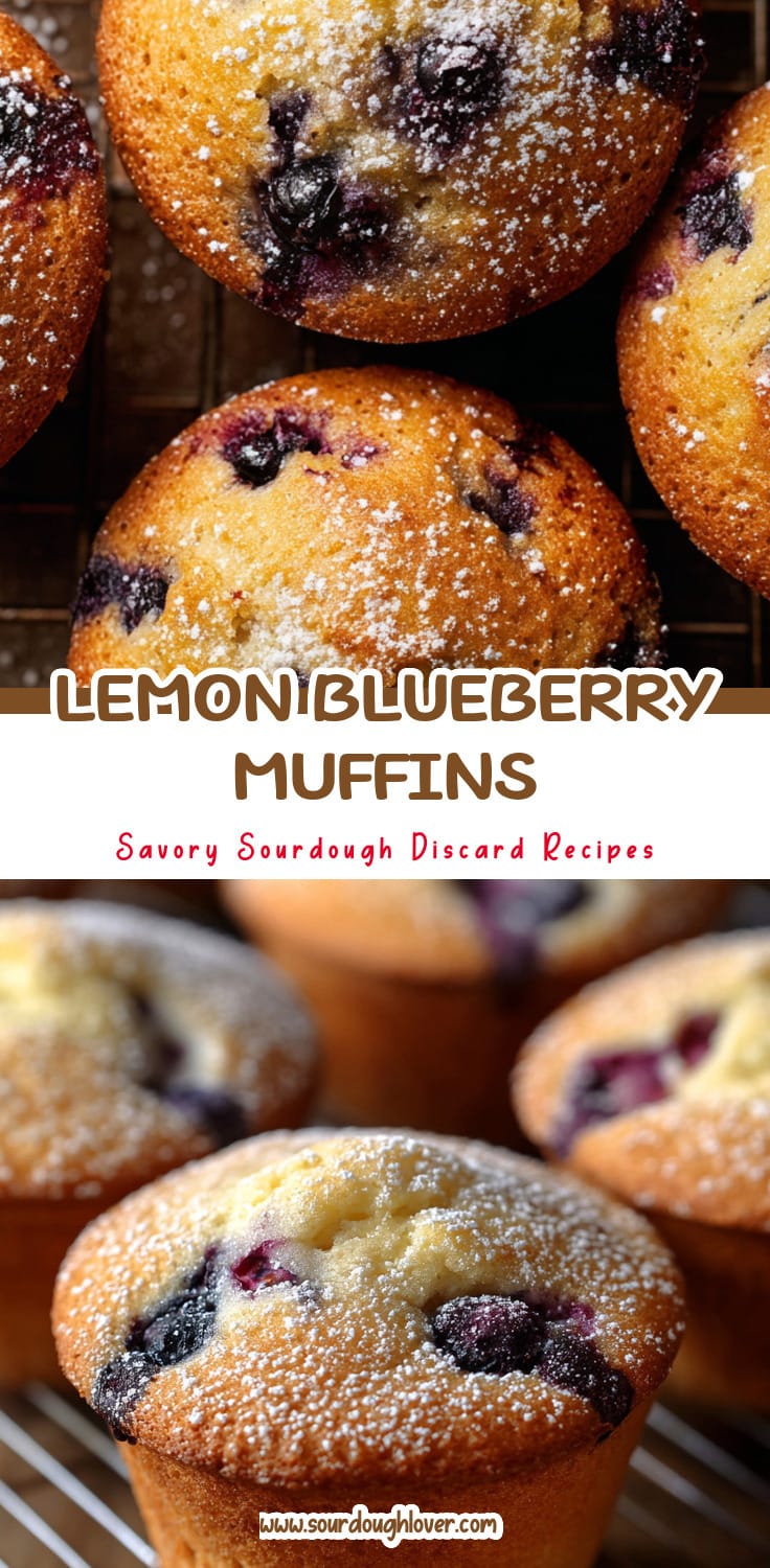 Lemon Blueberry Sourdough Discard Muffins (Outcome)
