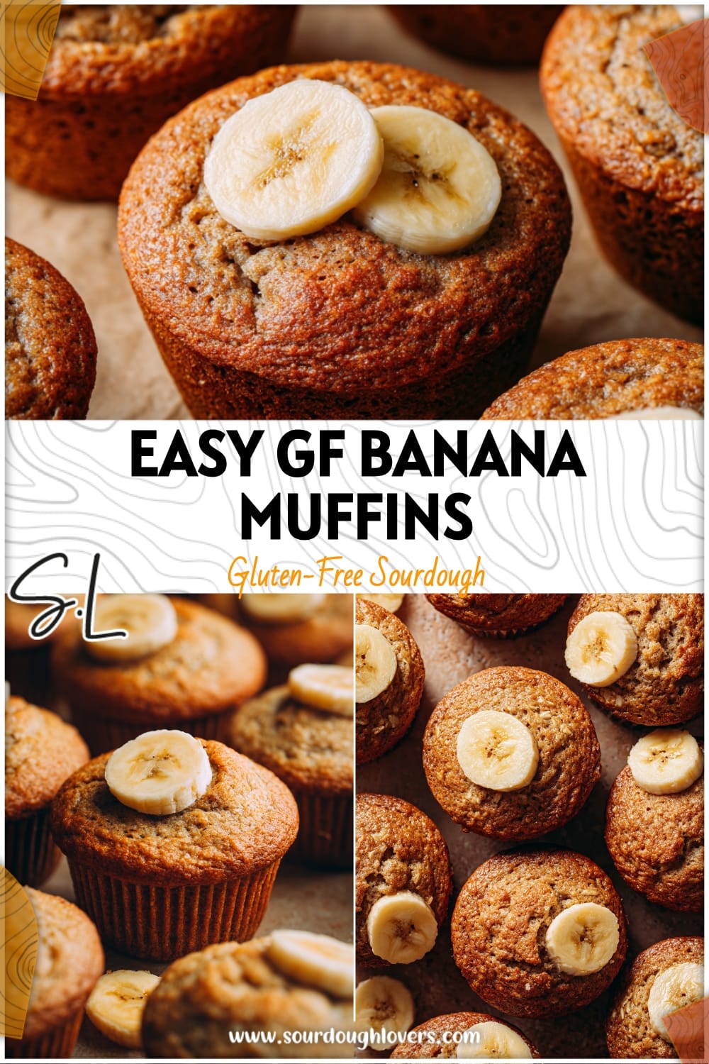 Easy Gluten-Free Sourdough Banana Muffins