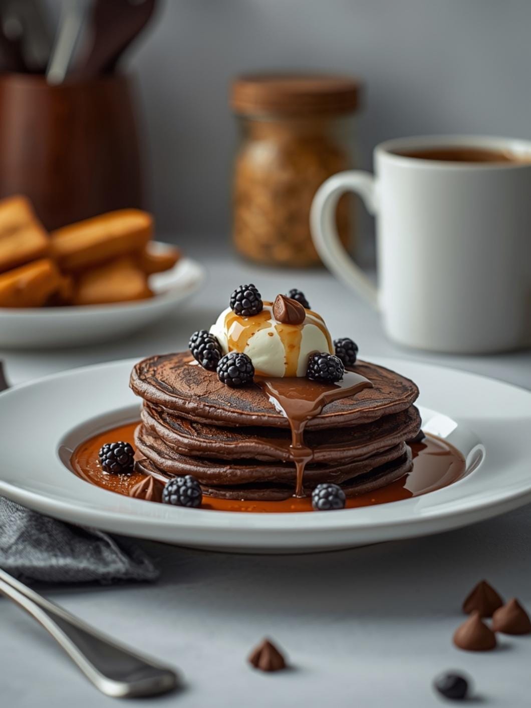 Gluten-Free Sourdough Chocolate Pancakes for a Perfect Breakfast