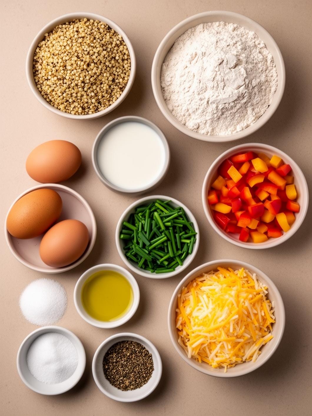 Gluten-Free Sourdough Savory Muffins with Leftover Quinoa